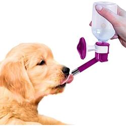 SunGrow Water Bottle, No Drip Dispenser Bottle, Secure Nozzle and Stainless Steel Drinking Head, Easy to Install in Cage or Crate, Refills Quickly, Keep Pets Hydrated