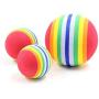 USUASI 3PCS /Set Colorful EVA Rainbow Ball Cat Dog Training Kitten Pet Supplies Bouncy Ball Pet Chihuahua French Bulldog Supplies Pet Rainbow Ball Cat Bubble Toy Balls Dog Ball Colorful Toy Balls