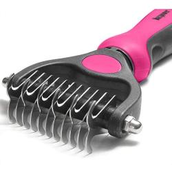 Maxpower Planet Dog Brush and Cat Brush - 2 Sided Pet Grooming Tool Undercoat Rake for Deshedding, Mats & Tangles Removing - Effectively Reduces Shedding by Up to 95%,Small Size