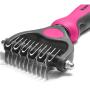 Maxpower Planet Dog Brush and Cat Brush - 2 Sided Pet Grooming Tool Undercoat Rake for Deshedding, Mats & Tangles Removing - Effectively Reduces Shedding by Up to 95%,Small Size