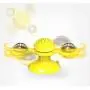 ANICISIO Cat Toy Relief pet Sucker Turntable/cat Spin Windmill（Yellow）