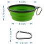 Large Collapsible Dog Bowls, 34oz Portable Foldable Travel Water Bowl Food Dishes with Carabiner Clip for Traveling, Hiking, Walking, 2 Pack ( Purple+Green )