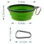 Large Collapsible Dog Bowls, 34oz Portable Foldable Travel Water Bowl Food Dishes with Carabiner Clip for Traveling, Hiking, Walking, 2 Pack ( Purple+Green ) Large Collapsible Dog Bowls, 34oz Portable Foldable Travel Water Bowl Food Dishes with Carabiner Clip for Traveling, Hiking, Walking, 2 Pack ( Purple+Green )