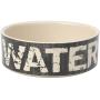 PetRageous 10001 Vintage Stoneware Dog Water Bowl with 2-Cup Capacity 5-Inch Diameter by 2-Inch Tall Great for Small and Medium Sized Dogs and Cats, Black and Natural