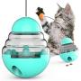 D&E garden family Cat Tumbler Toy Ball Kitty Slow Food Dispenser Toy, Cat Fodder Leaky Ball pet Interactive Toy.Pet Training Supplies, Puzzle Toy.Slow cat Feeder cat Toys.