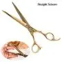 MelPet Professional Dog Grooming Scissors Stainless Steel Dog Shears Kit, Perfect for Face Nose Paw Ears Short Or Long Hair, Including Straight Curved and Thinning Dog Scissors (5 Pcs)
