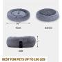 Plush Dog Bed Soft Orthopedic Anti Anxiety Dog Bed Round Self Warming Pet Bed for Small Medium Large Dogs Donut Calming Bed Cozy Fluffy Cat Sleeping Cushion Bed Machine Washable(23/30/36)
