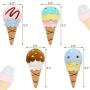 Ice Cream Cat Catnip Kitten Chew Bite Toys Interactive Pillows Teeth Plush Plaything for Cat Gift Cat Lover Funny Pets Supplies Set of 4