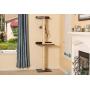 PetFusion Ultimate Cat Climbing Tower & Activity Tree. (24 x 20.8 x 76.8 inches (lwh) Tall Sisal Scratching Posts, Modern Wall Mounted cat Furniture, Espresso Finish). 1 Year Manufacturer Warranty