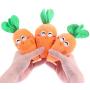 JENRICH [2PAK]-Pet Plush Toys-Cute Smiling Carrot Plush Chew Squeaker-Dog Puppy Cat Vegetable Carrot Sound Voice Plush Toy