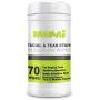 MOKAI Facial Wrinkle Eye and Tear Stain Wipes for Dogs and Cats | Extra Soft Wipes with Mild Fragrance-Free Formula that Removes Eye Discharge and Reduce Tear and Saliva Stains (70 Wipes)