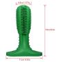 Dog Toothbrush Stick, Dog Toothbrush, Dental Oral Care Brushing Stick Natural Flexible Durable Rubber Bite Resistant Chew Toys for Pet Dogs Teeth Cleaning Protection (10-40 lbs) Green