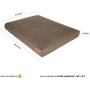 Durable & Comfortable Canvas Dog Bed, Premium Quality Water-Repellent Coating & Dirt Resistance, Removable & Washable Outer Cover, Heavy Duty Zippers for Small, Medium & Large Size Dogs (Large, Brown)