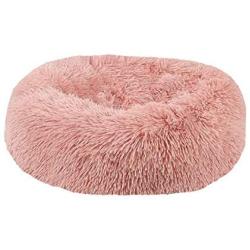 XIAJIE Pet Bed, Fluffy Luxe Soft Plush Round Cat and Dog Bed, Donut Cat and Dog Cushion Bed, Self-Warming and Improved Sleep, Orthopedic Relief Shag Faux Fur Bed Cushion