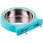 DeaLott Crate Dog Bowl,Removable Stainless Steel Dog Bowl Hanging Pet Cage Bowl Coop Cup Large Water Food Bowl for Dogs Cats Rabbits