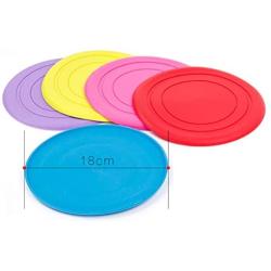 Frisbee Rubber, Tooth Resistant Dog Training Toy, Sport Disc for Outdoors Beach Backyard Sports Play Discs (5 Pcs),5pcs,18cm