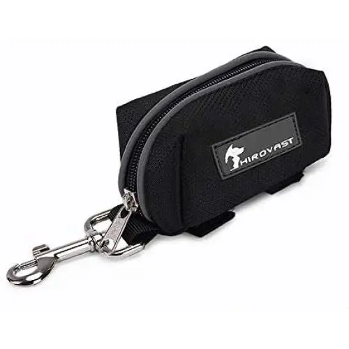HIROVAST Poop Bag Dispenser Dog Poop bag Holder Leash Attachment Includes Portable Iron Hook with Premium Quality Zipper Pick up Pet Clean Up Bags for Walking Running or Hiking Accessory Black HIROVAST Poop Bag Dispenser Dog Poop bag Holder Leash Attachment Includes Portable Iron Hook with Premium Quality Zipper Pick up Pet Clean Up Bags for Walking Running or Hiking Accessory Black