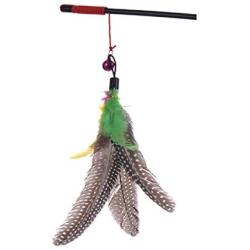 HOT Sale! 2017 Top quality Pet cat toy Cute Design bird Feather Teaser Wand Plastic Toy for cats Color Multi Products For pet