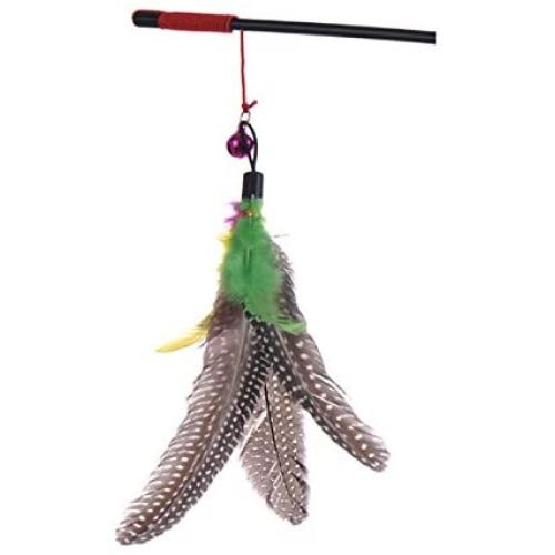 HOT Sale! 2017 Top quality Pet cat toy Cute Design bird Feather Teaser Wand Plastic Toy for cats Color Multi Products For pet