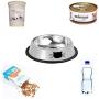 Ureverbasic Cat Bowls Pet Bowl Cat Food Water Bowl with Rubber Base Small Pet Bowl Cat Feeding Bowls Set of 2 (Grey)