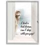 Stupell Industries Dog Nightmare Quote Funny Pet Parents Phrase, Designed by Ziwei Li Wall Art, 16 x 20, Grey Framed