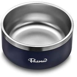 Felixmuc Dog Bowl Stainless Steel Dog Water Bowl Non-Slip Dog Food Bowls Pet Feeder Bowls for Large Medium Dogs Cats, Holds 64 Ounces
