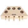 HSHXY Cat Toy Interactive, Solid Wooden Cat Exercise Toy Whack a Mole Mouse Puzzle Box with Different Cute Cartoon Toys, Motion Activated Fun for Kittens
