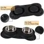 Patimate Stainless Steel Dog Bowl - Pet Bowls Food Water Feeder with Non-Skid No Spill Silicone Mat and Strong Suction Cup for Pets Small Medium Large Dogs Patimate Stainless Steel Dog Bowl - Pet Bowls Food Water Feeder with Non-Skid No Spill Silicone Mat and Strong Suction Cup for Pets Small Medium Large Dogs