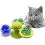 ocijf179 Cat Toy Three-Headed Windmill Cat Toy Turntable Scratching Rubbing Brushing Pet Supplies - Blue
