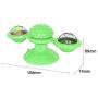 Romote Windmill Cat Toy with Led and Catnip Ball Suction Cup Cat Toys Portable Turntable Teasing Pet Toy Scratch Hair Brush Yellow