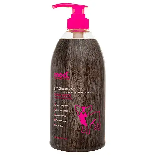 MOD Pet Shampoo - for Dogs & Cats - Hypoallergenic w/Aloe & Vitamin E - Conditions & Deodorizes - Provides Relief from Itchy Dry Skin & Nourishes Coat (Coconut Almond, 34 oz Pump) MOD Pet Shampoo - for Dogs & Cats - Hypoallergenic w/Aloe & Vitamin E - Conditions & Deodorizes - Provides Relief from Itchy Dry Skin & Nourishes Coat (Coconut Almond, 34 oz Pump)