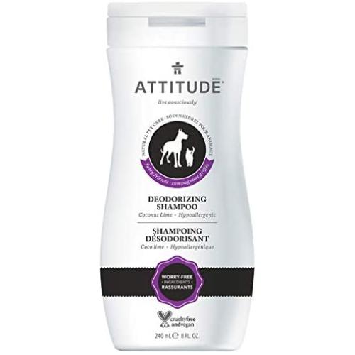 ATTITUDE Furry Friends, Natural Hypoallergenic Deorizing Shampoo, Coco Lime, 240 mL (8 FL. OZ.)
