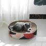 ComSaf Cat Scratcher Cardboard, Oval Corrugated Scratch Pad, Cat Scratching Lounge Bed, Durable Recycle Board for Furniture Protection, Cat Scratcher Bowl, Cat Kitty Training Toy