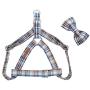 Lionet Paws Dog Harness with Bowtie Cotton No-Pull Adjustable Pet Harness with Metal Buckle for Small Medium Large Dogs