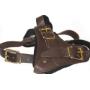 Dean and Tyler The Blade with Handle Brass Belt Style Buckles Leather Dog Harness, Brown, Large - Fits Girth Size: 31-Inch to 41-Inch