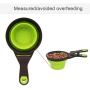 Measuring Cup Scoop for Dogs Cats Food Water Silicon Scoop Bowl 3 in 1 Multifunctions 16oz 473ml 2 Cup Capacity for Pet Food