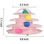 ikjuh Cat Turntable Toys Interactive Round Pet Toys 4 Layers Plastic Ball Rocking Roller for Cats Kitten IQ Training Puzzle Track Tower with Balls (Pink) ikjuh Cat Turntable Toys Interactive Round Pet Toys 4 Layers Plastic Ball Rocking Roller for Cats Kitten IQ Training Puzzle Track Tower with Balls (Pink)