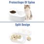 Cat Bowls Elevated Dog Bowls with 4500ML Large Storage Stand Double Raised Pet Food Water Bowls Anti Slip Dog Dish Stand Raised Stand 15°Tilted Raised Food and Water Feeder for Cats Dogs(White)