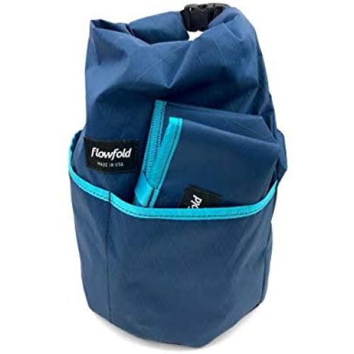 Flowfold Trailmate Food Bag & Travel Bowl - Ultralight & Durable Travel Set - Roll Top Feed Bag - Collapsible Bowl