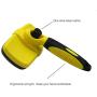 YujueShop Dog Brush pet cat Automatic Push Hair Comb Push Type Telescopic Needle Comb Easy to Remove Removal Hair self Cleaning Slicker Brush