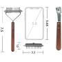 Upgrade Pet Grooming Rake - 2 Sided Grooming Undercoat Rake Stripper Tool for Dogs, Cats, Rabbits - Safe Dematting Comb for Easy Mats & Tangles Removing - No More Nasty Shedding and Flying Hair.
