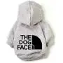 Dog Face Hoodie Warm Sweatshirt Sweater Fleece for Chilly Small Miniature Dog Puppy (Medium (15'' Chest, Back 10'',4-6lbs, Grey)