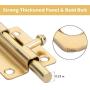 Door Security Slide Latch Lock Thickened Stainless Steel Barrel Bolt, Heavy Duty Sliding Latch Lock for Door Gate Window, Set of 4