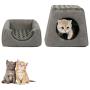 Cat Bed for Indoor Cats, Pet Tent Cave Bed for Cats, Cat Cave Bed for Indoor, Cat Beds for Indoor Cats Small Dogs with Removable Washable Cushion Pillow Soft Anti-Slip Water-Resistant Bottom (Gray)