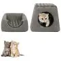 Cat Bed for Indoor Cats, Pet Tent Cave Bed for Cats, Cat Cave Bed for Indoor, Cat Beds for Indoor Cats Small Dogs with Removable Washable Cushion Pillow Soft Anti-Slip Water-Resistant Bottom (Gray) Cat Bed for Indoor Cats, Pet Tent Cave Bed for Cats, Cat Cave Bed for Indoor, Cat Beds for Indoor Cats Small Dogs with Removable Washable Cushion Pillow Soft Anti-Slip Water-Resistant Bottom (Gray)