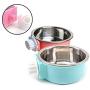 N/Y 2 Pcs Dog Crate Water Bowl No Spill, Stainless Steel Removable Food Bowl, No Spill Dog Bowl for Crate, Hanging Food Water Feeder Coop Cup for Pet
