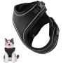 MUDINPET Cat Harness Escape Proof, Kitten Mesh Vest Harness, Adjustable Reflective Comfortable Soft Cat Chest Harness