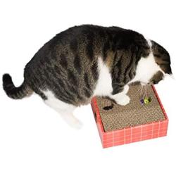 PAWNIE Cat Scratcher and Resting Lounge Pad, Great Cat Toy Made of Eco Friendly Recyclable Cardboard Material