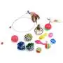 Alfie Pet - Kaine 2-Way Collapsible Cat Tunnel and 16-Piece Set Cat Toys