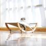 Luxury Cat Hammock, Kitten Sleeping Bed Detachable Wooden Rocking Chair Rolling Cradle Swing Toy for Puppy Sleeping Napping Outdoor Indoor Furniture Sofa Perch, Durable Anti Sway Hanging Cradle Nest